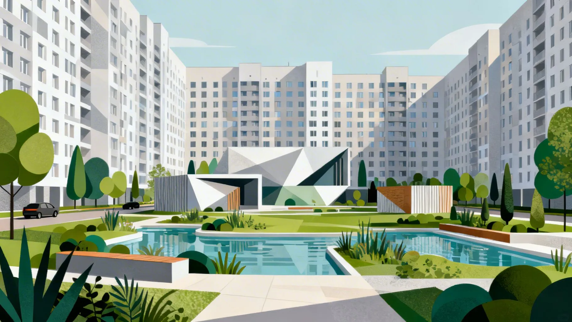 Обложка: Масштабный ЖК Малевич в Москве: дворы без машин, эко-благоустройство и инновационная архитектура в центре первые детали проекта